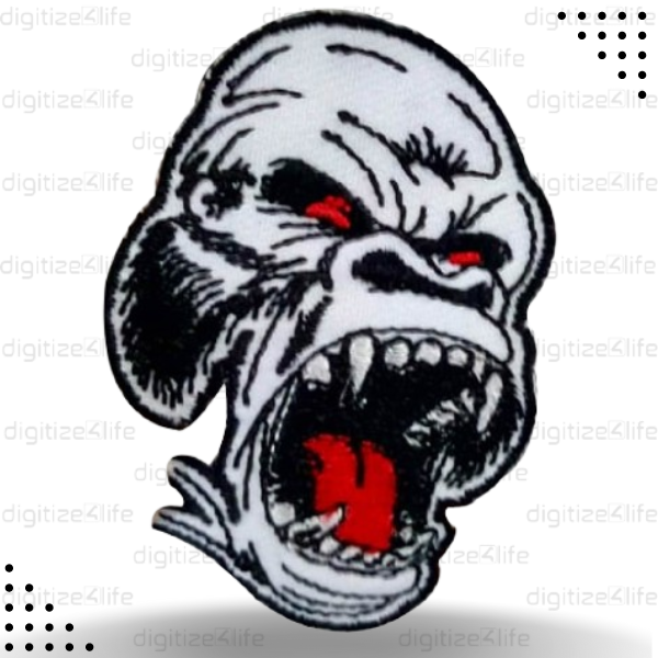 Gorilla Roar Embroidered Patch