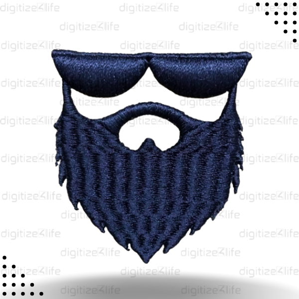 Beard 3D Puff Embroidery