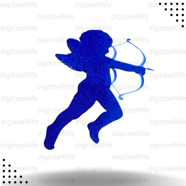 Blue Cupid Chenille Patch