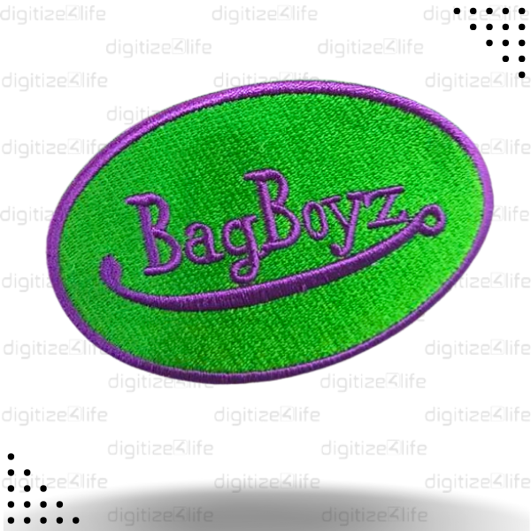 Purple and Green  BagBoyz Embroidered Patch